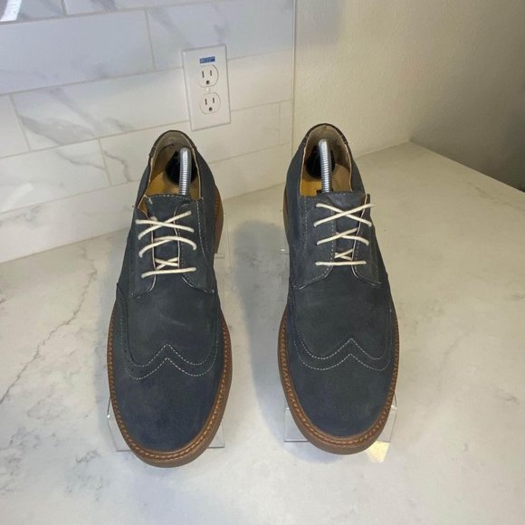 G.H.Bass BASS-BERNARD Wing-Tip Suede Oxfords Men's US 10M - Picture 2 of 7